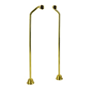 1/2 in. x 24 in. Double Offset Bath Supplies in Polished Brass