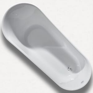 Pearl 69 In. Freestanding Acrylic Tub In Glossy White