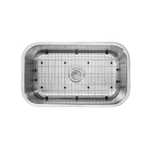 Undermount 29-3/4 in. Single Bowl 18 Ga. Stainless Steel Kitchen Sink