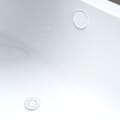Sacha 71 in. Freestanding Acrylic Tub in Glossy White with White Drain