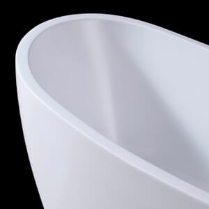 Violet 69 in. Freestanding Acrylic Tub in Glossy White with White Drain