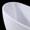 Violet 69 in. Freestanding Acrylic Tub in Glossy White with White Drain