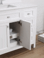 Juniper 36 in. Vanity in White with Engineered Stone Top & Ceramic Basin