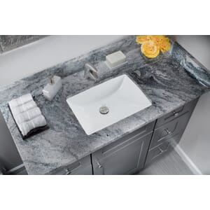 Undermount 20 in. Glazed Porcelain Trough Bathroom Sink in White