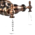 Gooseneck Tub Wall Mount Faucet with Handshower in Oil Rubbed Bronze
