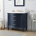 Mira 36 in. Vanity in Midnight Blue with Engineered Stone Top & Ceramic Basin