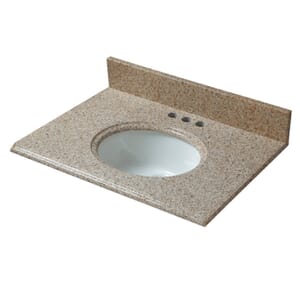 25 in. x 19 in. Vanity Top with Oval Basin and 4 in. Faucet Spread
