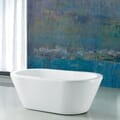 Virgo 63 in. Freestanding Acrylic Tub in Glossy White with White Drain