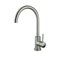 Gooseneck Single Handle Bar Faucet in Brushed Nickel