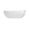 Sacha 71 in. Freestanding Acrylic Tub in Glossy White with White Drain