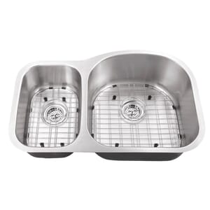 Undermount 31-1/2 x 20-1/2 in. 30/70 Eurostyle 16 Ga. Stainless Steel Kitchen Sink