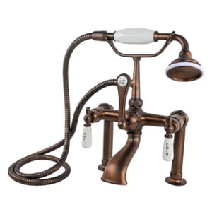 Traditional Rim-Mounted Tub Filler with Handshower