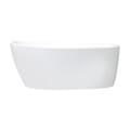 Violet 69 in. Freestanding Acrylic Tub in Glossy White with White Drain