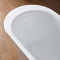 Zeya 65 in. Freestanding Acrylic Tub in Glossy White with White Drain