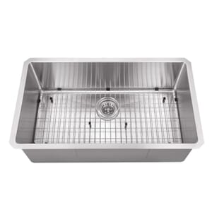 Undermount 32 in. Radius Corner 16 Ga. Stainless Steel Kitchen Sink