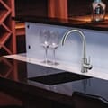 Gooseneck Single Handle Bar Faucet in Brushed Nickel