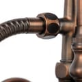 Gooseneck Tub Wall Mount Faucet with Handshower in Oil Rubbed Bronze