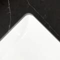 49 in. x 22 in. Broadway Black Quartz Vanity Top with Ceramic Basin