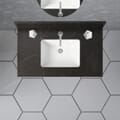 37 in. x 22 in. Broadway Black Quartz Vanity Top with Ceramic Basin
