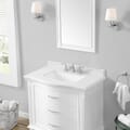 Mira 36 in. Vanity in White with Engineered Stone Top & Ceramic Basin