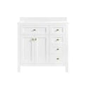 Juniper 36 in. Vanity in White with Engineered Stone Top & Ceramic Basin