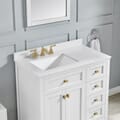 Juniper 36 in. Vanity in White with Engineered Stone Top & Ceramic Basin