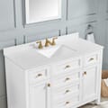 Juniper 48 in. Vanity in White with Engineered Stone Top & Ceramic Basin