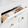 Juniper 48 in. Vanity in White with Engineered Stone Top & Ceramic Basin