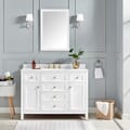 Juniper 48 in. Vanity in White with Engineered Stone Top & Ceramic Basin
