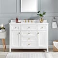 Juniper 48 in. Vanity in White with Engineered Stone Top & Ceramic Basin