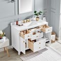 Juniper 48 in. Vanity in White with Engineered Stone Top & Ceramic Basin