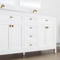 Juniper 60 in. Double Vanity in White with Engineered Stone Top & Ceramic Basins