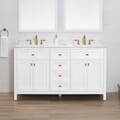 Juniper 60 in. Double Vanity in White with Engineered Stone Top & Ceramic Basins