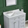 Juniper 36 In. Vanity in Dove Gray With Engineered Stone Top & Ceramic Basin