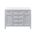 Juniper 48 in. Vanity in Dove Gray with Engineered Stone Top & Ceramic Basin