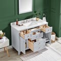 Juniper 48 in. Vanity in Dove Gray with Engineered Stone Top & Ceramic Basin