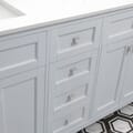 Juniper 60 in. Double Vanity in Dove Gray with Engineered Stone Top & Ceramic Basins