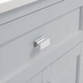 Juniper 60 in. Double Vanity in Dove Gray with Engineered Stone Top & Ceramic Basins