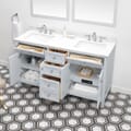 Juniper 60 in. Double Vanity in Dove Gray with Engineered Stone Top & Ceramic Basins