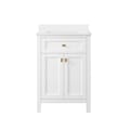Juniper 24 in. Vanity in White with Engineered Stone Top & Ceramic Basin