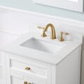 Juniper 24 in. Vanity in White with Engineered Stone Top & Ceramic Basin