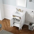 Juniper 24 in. Vanity in White with Engineered Stone Top & Ceramic Basin