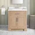 SCARLETT 30IN VANITY IN SAHARA BIRCH WITH WHITE QUARTZ TOP & CERAMIC BASIN