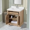 SCARLETT 30IN VANITY IN SAHARA BIRCH WITH WHITE QUARTZ TOP & CERAMIC BASIN