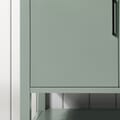 BANKS 36IN VANITY WITH SLAB DOOR IN SAGE GREEN WHITE QUARTZ TOP & CERAMIC BASIN