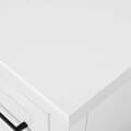 BANKS 42IN VANITY WITH SHAKER DOOR IN WHITE WITH WHITE QUARTZ TOP & CERAMIC BASIN