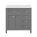 Juniper 36 in. Vanity in Charcoal Gray with Engineered Stone Top and Ceramic Basin