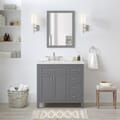 Juniper 36 in. Vanity in Charcoal Gray with Engineered Stone Top and Ceramic Basin