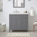 Juniper 36 in. Vanity in Charcoal Gray with Engineered Stone Top and Ceramic Basin