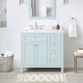 Juniper 36 in. Vanity in Mint Julep with Engineered Stone Top and Ceramic Basin